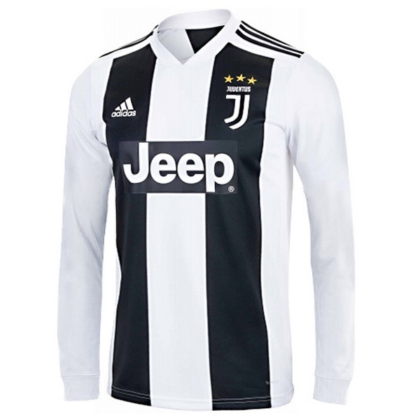 Camiseta Juventus Primera equipo ML 2018-19 Blanco Negro